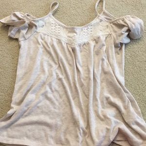 Shoulder cutout blouse